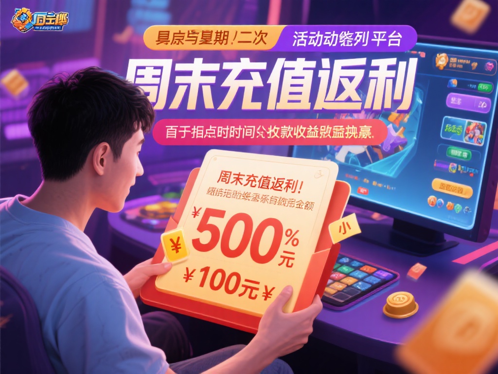 以最近的一次活动为例，平台推出了一项“周末充值返利
