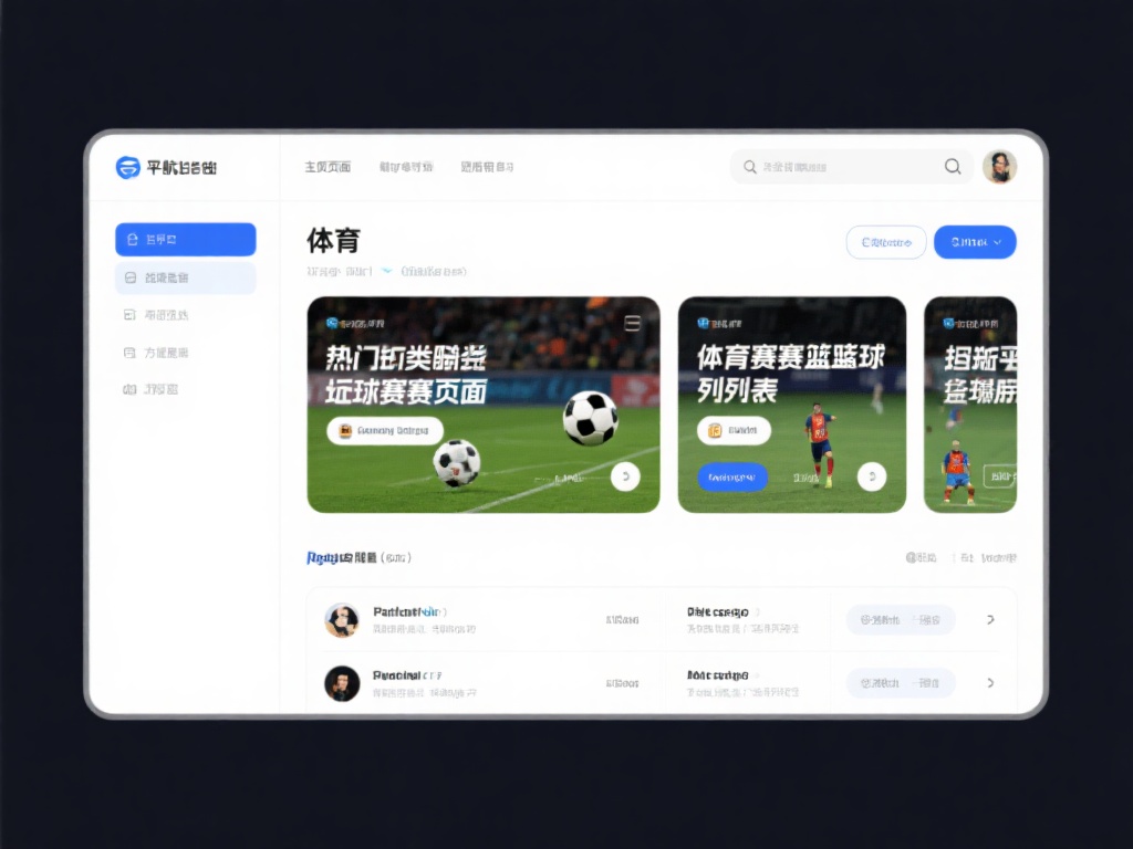 导航至体育赛事页面
在主页面顶部或侧边栏，你会看